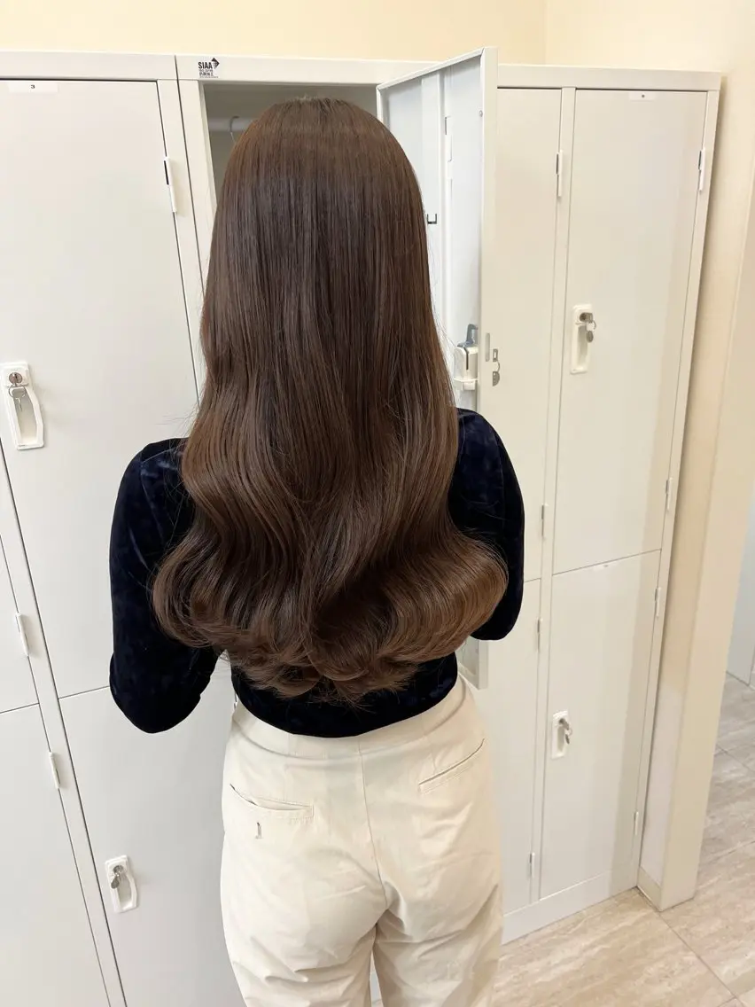 ロング カット ヘアカラー トリートメント 韓国モテhair🍑 momoのヘアスタイル