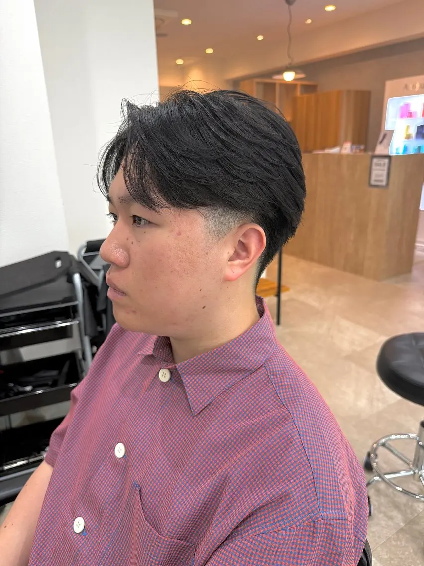 ミディアム メンズ センターパート カット パーマ 🌊波巻き特化/ 毛流れ/翔平🌊のヘアスタイル