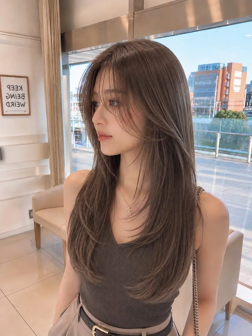 ロング カラー カット ヘアカラー トリートメント 金子 直樹のヘアスタイル