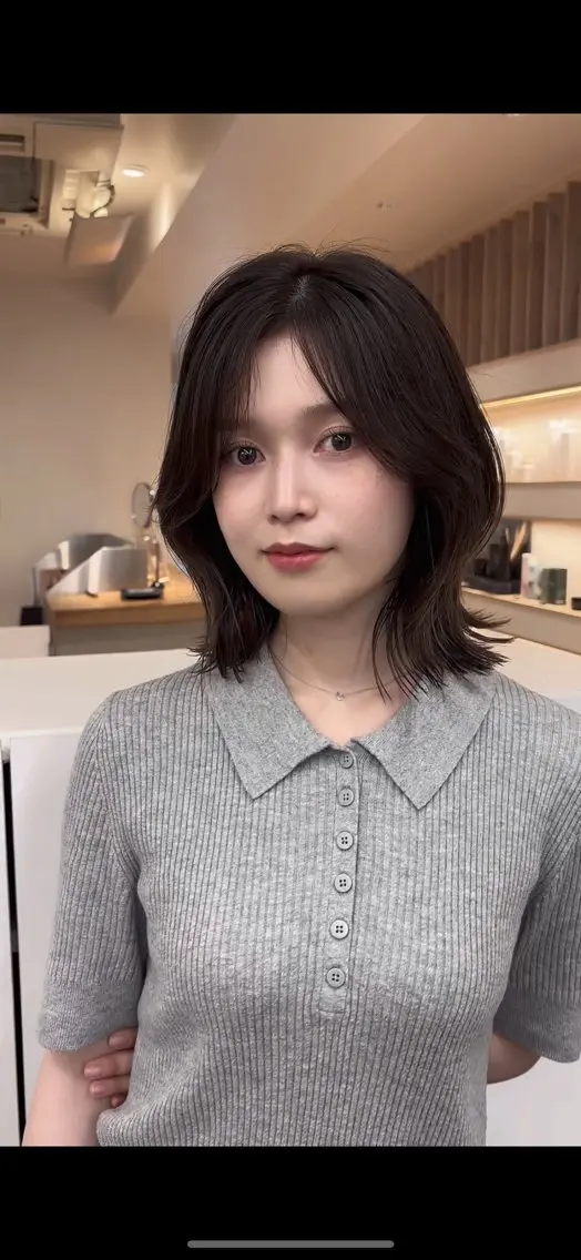 ミディアム ボブレイヤー ボブ レイヤーカット 小玉 彰哉のヘアスタイル