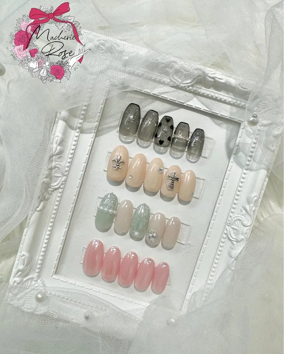 ネイル ハンドネイル ハンドケア Macherie Rose Jrのネイルデザイン