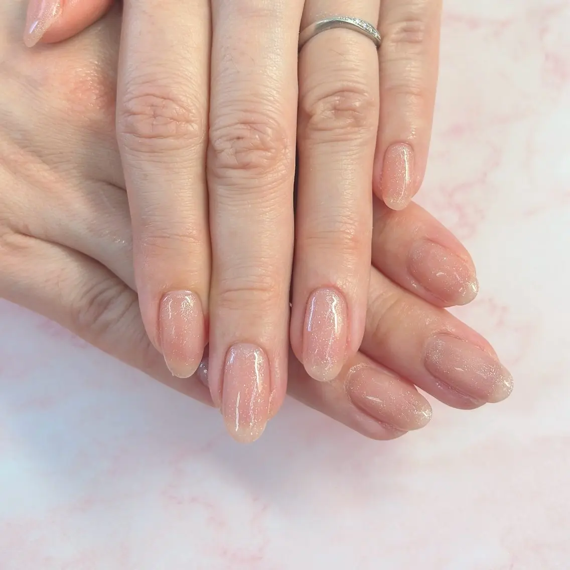 美フォルムラメワンカラーネイル💅の写真