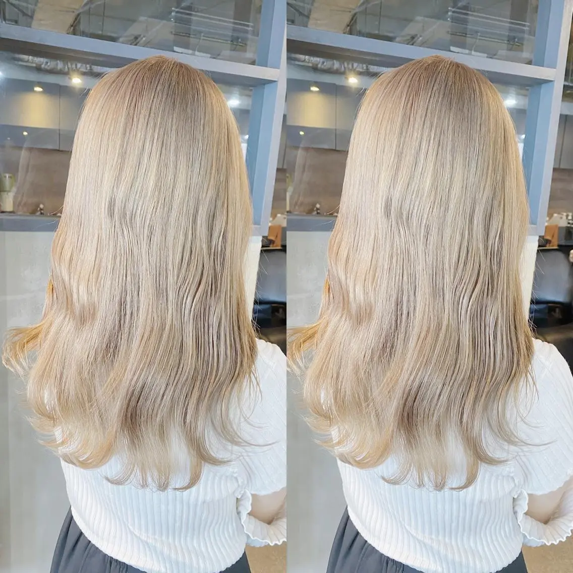 ミディアム カラー カット ヘアカラー トリートメント yoriダブルカラー 代表すがわらのヘアスタイル