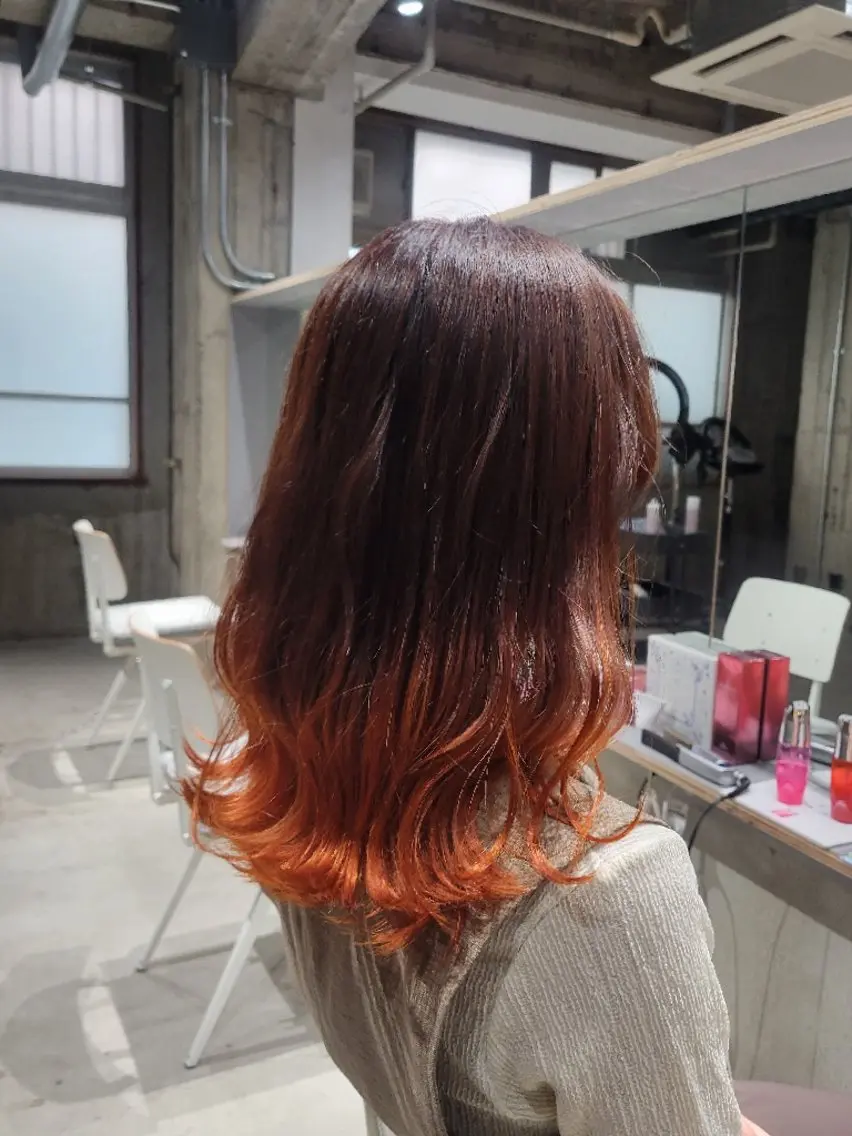 セミロング ヘアカラー KAYAMI/透明感 カラー/Aujua✨のヘアスタイル