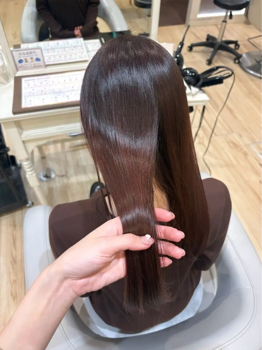 ロング カラー ブラウンカラー 透明感カラー イルミナカラー カット ヘアカラー ✧HINA✧ 韓国風/レイヤーのヘアスタイル