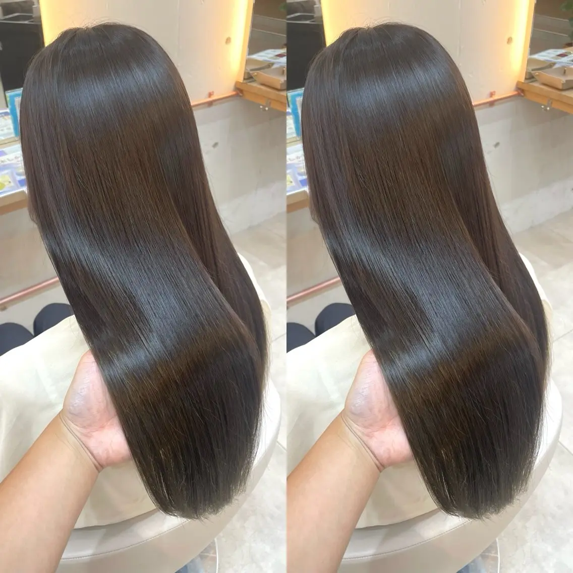 ロング カラー カット ヘアカラー トリートメント ヘアセット ブリーチ無しダブル カラー🦕まどかのヘアスタイル