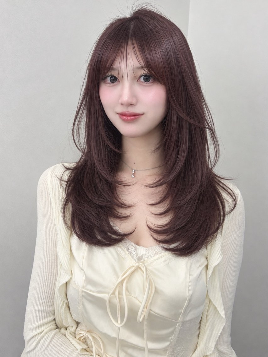 ロング 安達 真奈美のヘアスタイル