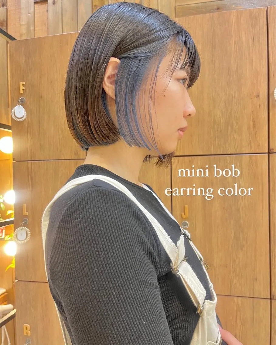 カット＋イヤリングカラー👂🌿13200円の写真
