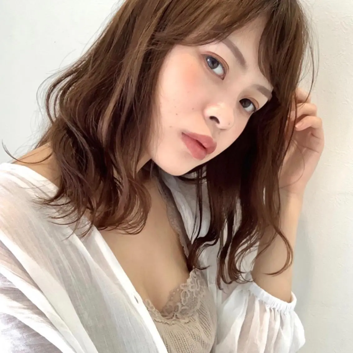 ミディアム カラー 透明感カラーブリーチ 🌼シゲモトアヤ🌼のヘアスタイル