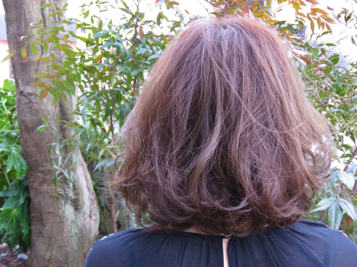 ミディアム ＠kutsu tetsuoのヘアスタイル