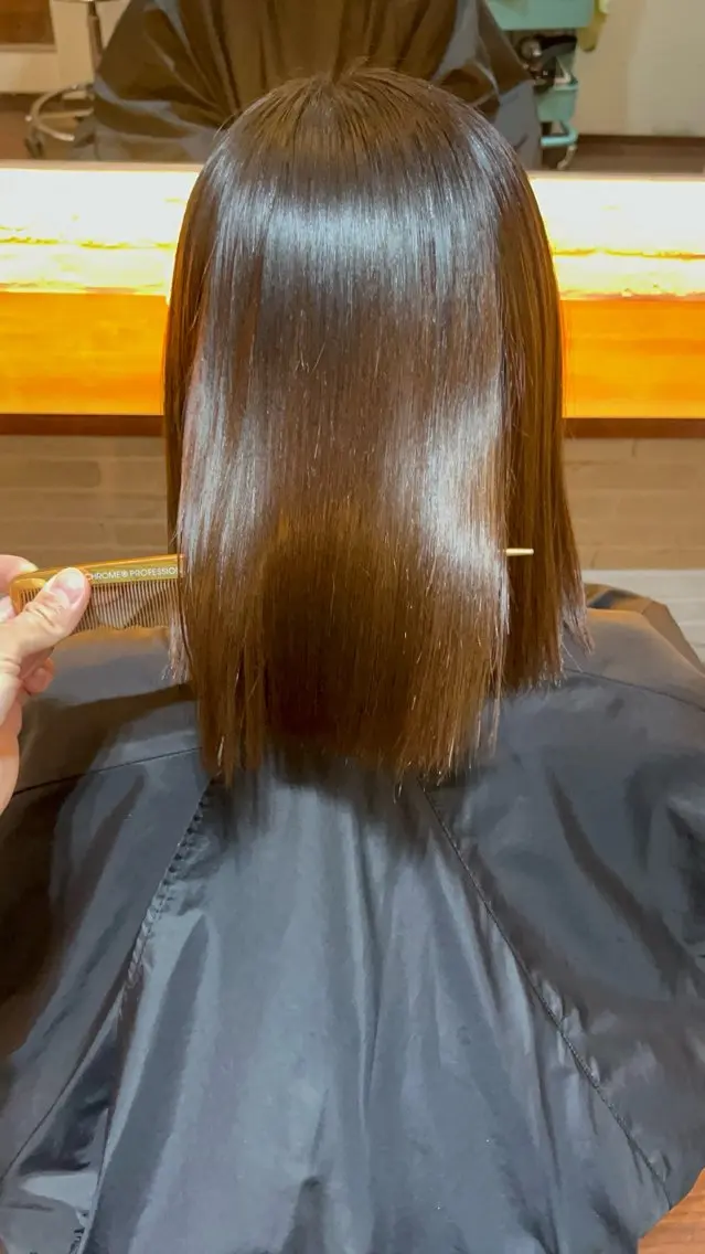 ミディアム 髪質改善 縮毛矯正 縮毛矯正 トリートメント CoCooN TAKUMAのヘアスタイル