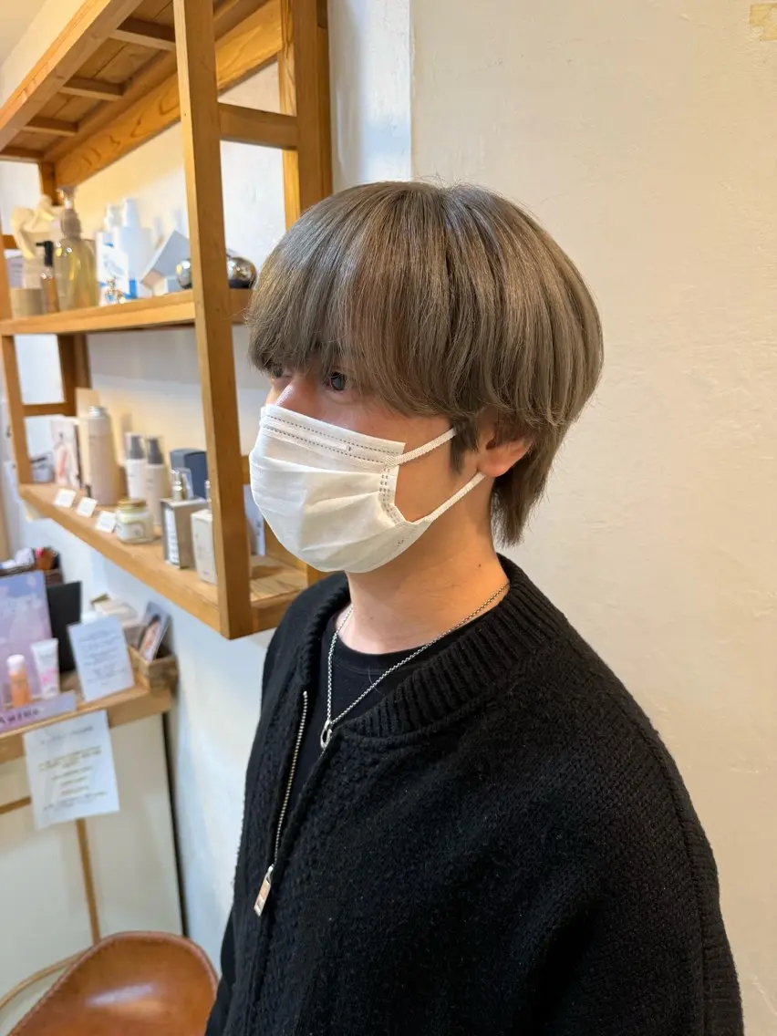 ショート カラー メンズ ヘアカラー ✨️パーマ✨ たなかひろとのヘアスタイル