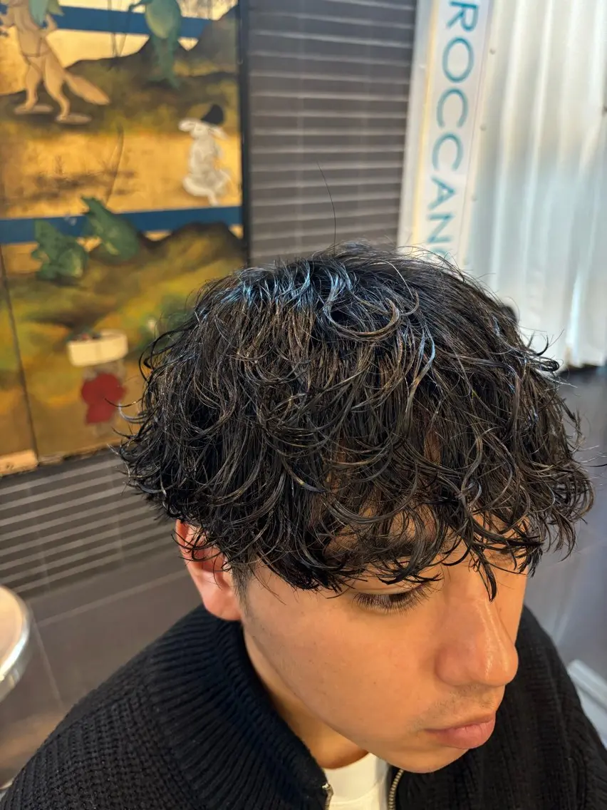 パーマ メンズ 【メンズ限定】原 唯登のヘアスタイル