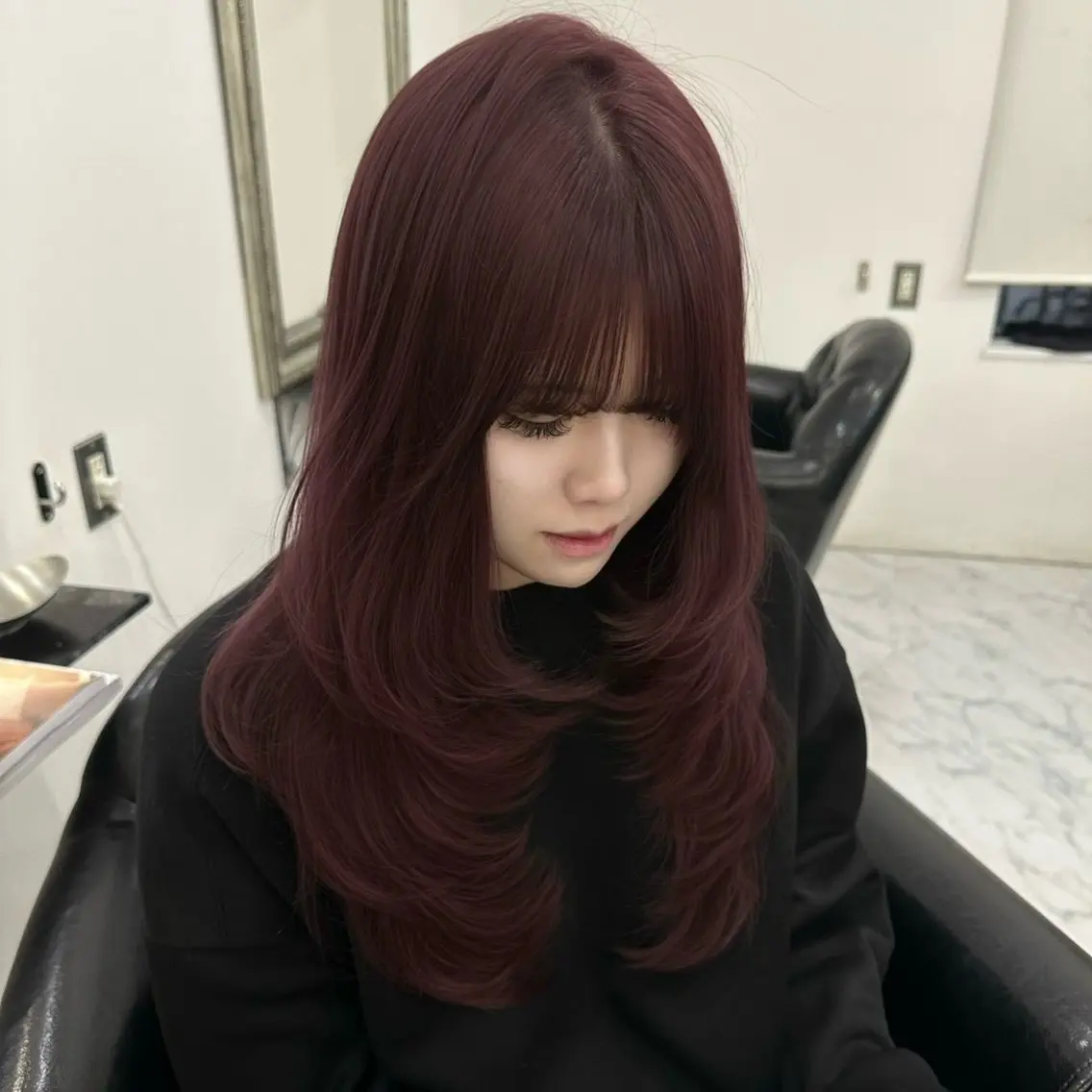 ミディアム カラー ヘアカラー トリートメント DEAN JECYのヘアスタイル