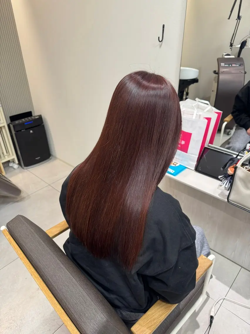 ロング カラー ヘアカラー トリートメント ヘアカラー推💫永尾 胡桃のヘアスタイル