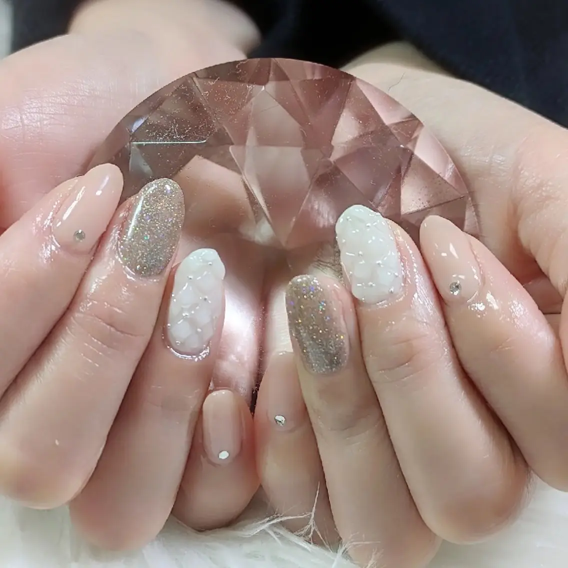 ネイル ニュアンスネイル 冬ネイル m&pPrivate nailsalonのネイルデザイン