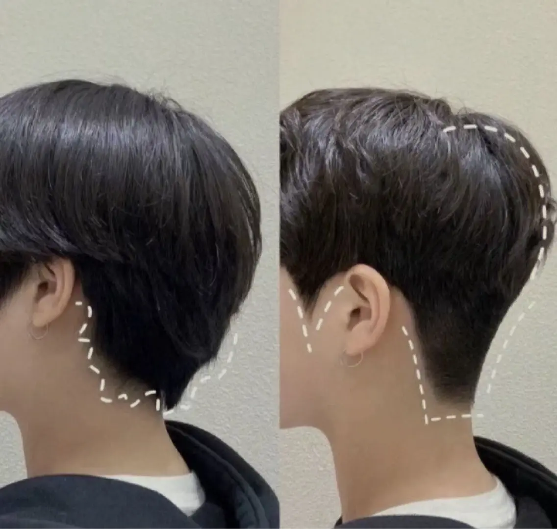 ショート メンズ 🫧ロングレイヤー 韓国透明感カラー🫧のヘアスタイル