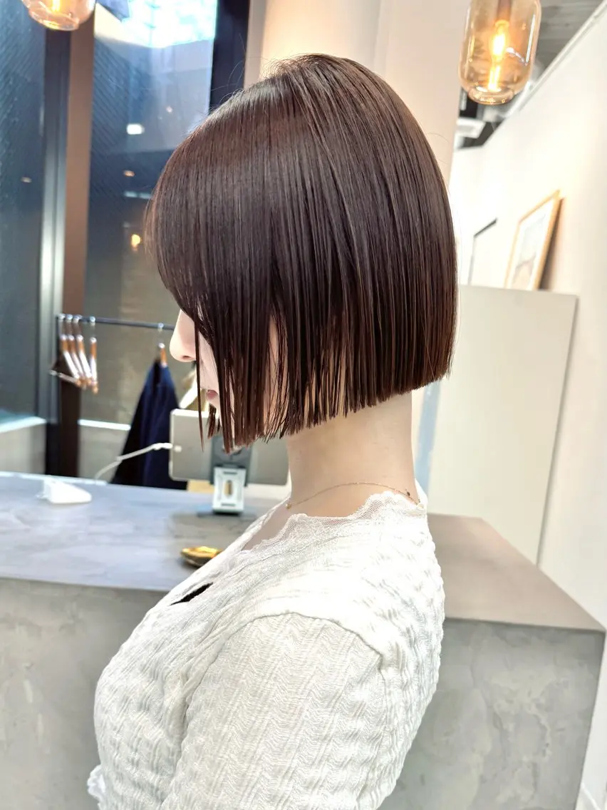 ショート ボブ 縮毛矯正 カット 縮毛矯正 トリートメント ボブ/ショート /パーマ/shinのヘアスタイル