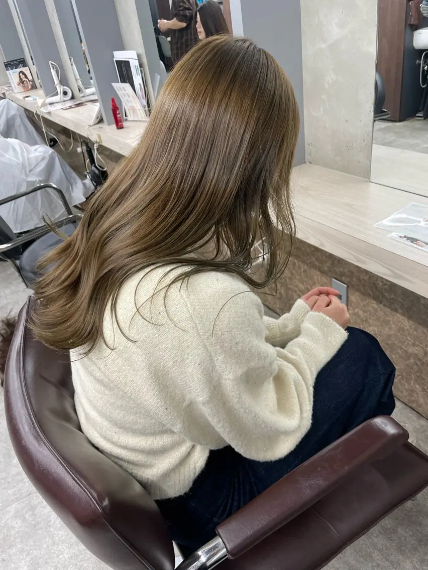 セミロング カット ヘアカラー 🐶メンズカット SYUMA🐶のヘアスタイル
