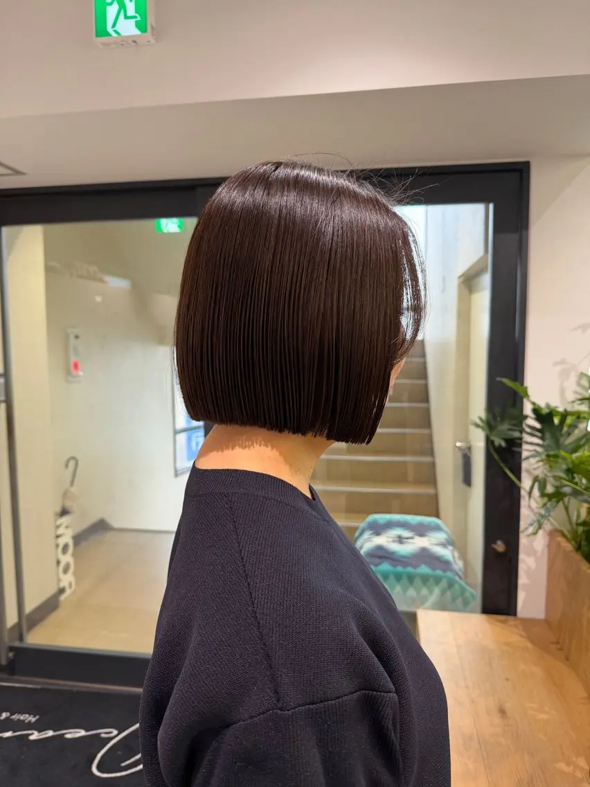 ショート カット ヘアカラー トリートメント 切りっぱなし/髪質 改善矯正/さやか🫧のヘアスタイル
