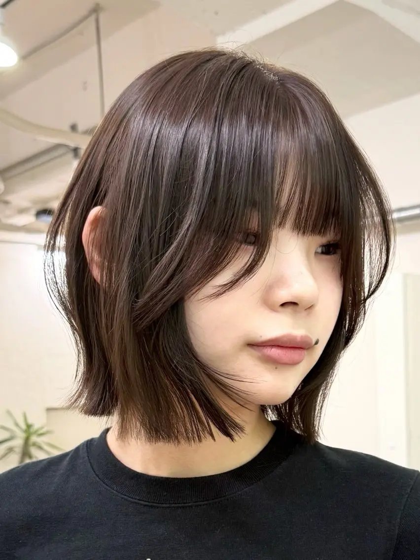 ショート カラー カット ヘアカラー トリートメント ‎アヤメ/レイヤー /ボブ/渋谷🐈のヘアスタイル