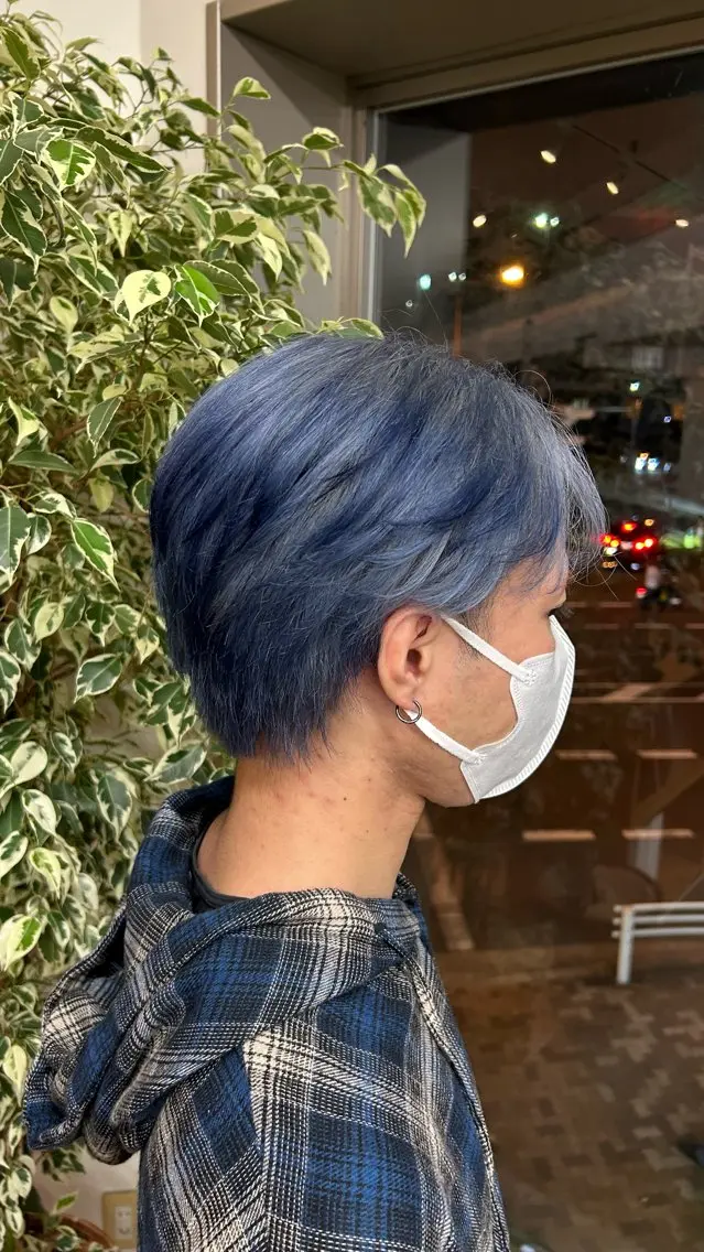 ショート カラー メンズ 暖色カラー/美髪矯正 /フクダ モエ🐿のヘアスタイル