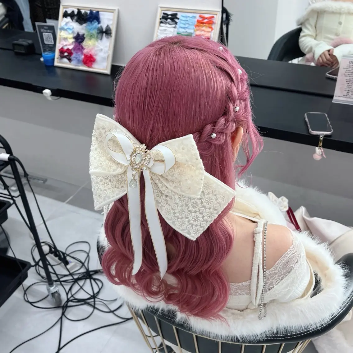セミロング ヘアアレンジ ハーフアップ ヘアセット MILD by 17 秋葉原 ♡みづき♡のヘアスタイル