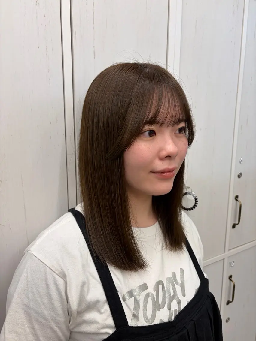 ミディアム ヘアカラー トリートメント chiba/艶カラー /ザクザクレイヤーのヘアスタイル