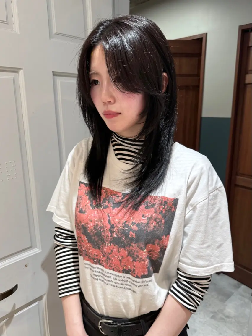ミディアム カラー 似合わせカット カット ヘアカラー トリートメント mai / linoah˚✧のヘアスタイル