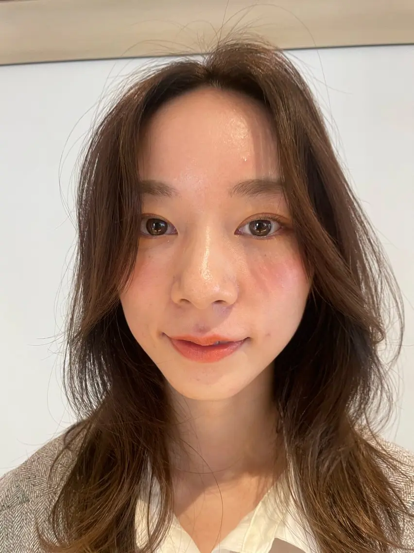 ミディアム カラー パーマ ヘアアレンジ ミディアムレイヤー 韓国風ヘア レイヤーカット 一箭 恵梧/ロングヘアのヘアスタイル