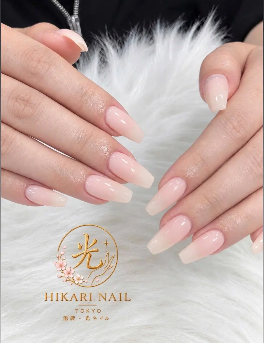 ネイル チークネイル 長さ出し フレンチネイル ガーリー ハロウィン HikariNail Ikebukuroのネイルデザイン