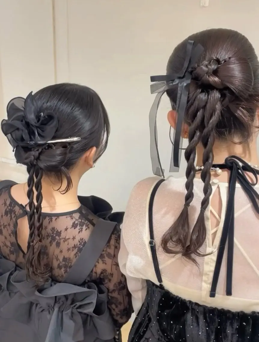 ヘアアレンジ ヘアセット 透明感カラー/ ダブルカラー/心斎橋のヘアスタイル