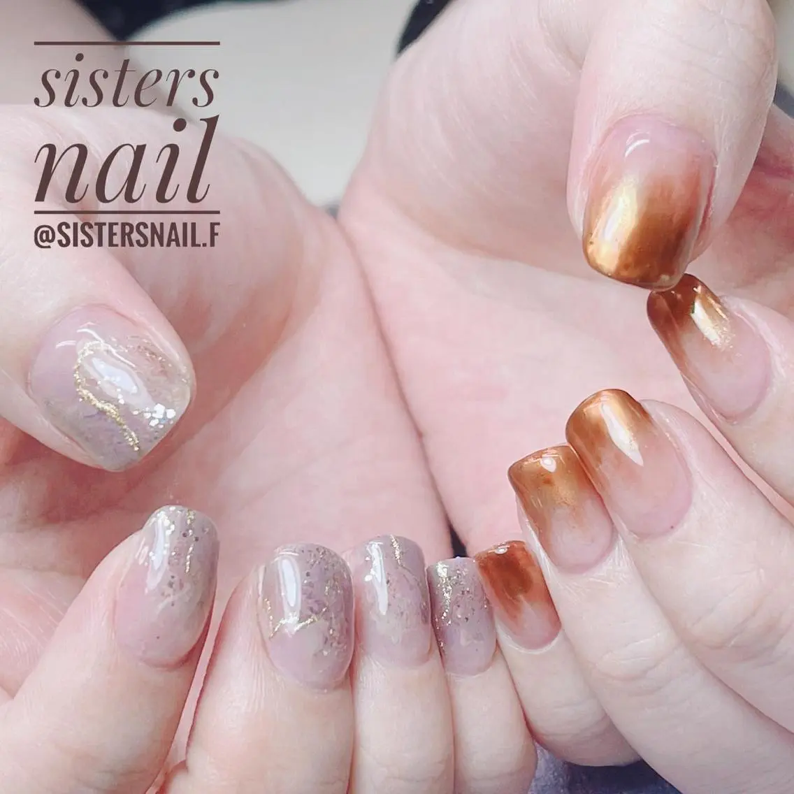 ネイル アートネイル グラデーション ニュアンスネイル sisters nail.fのネイルデザイン