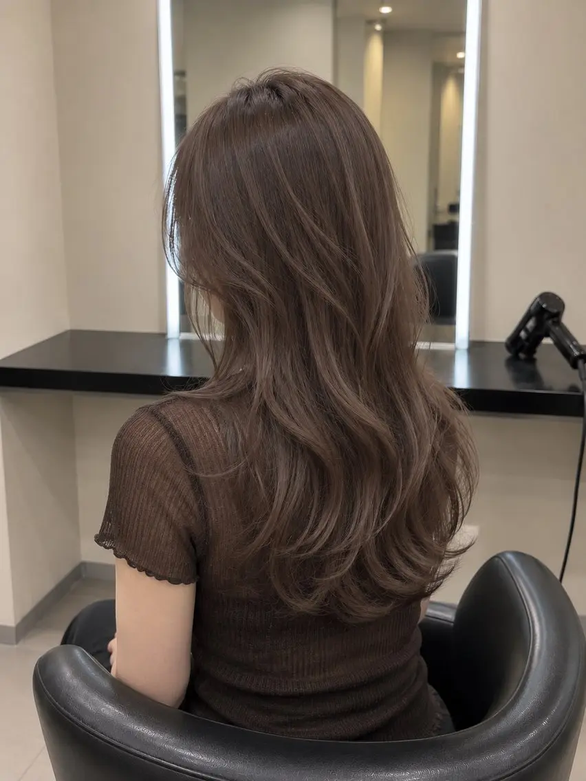 ミディアム カラー ブラウンカラー トリートメント 🌈ウルトワ水素 髪質改善naru🌈のヘアスタイル