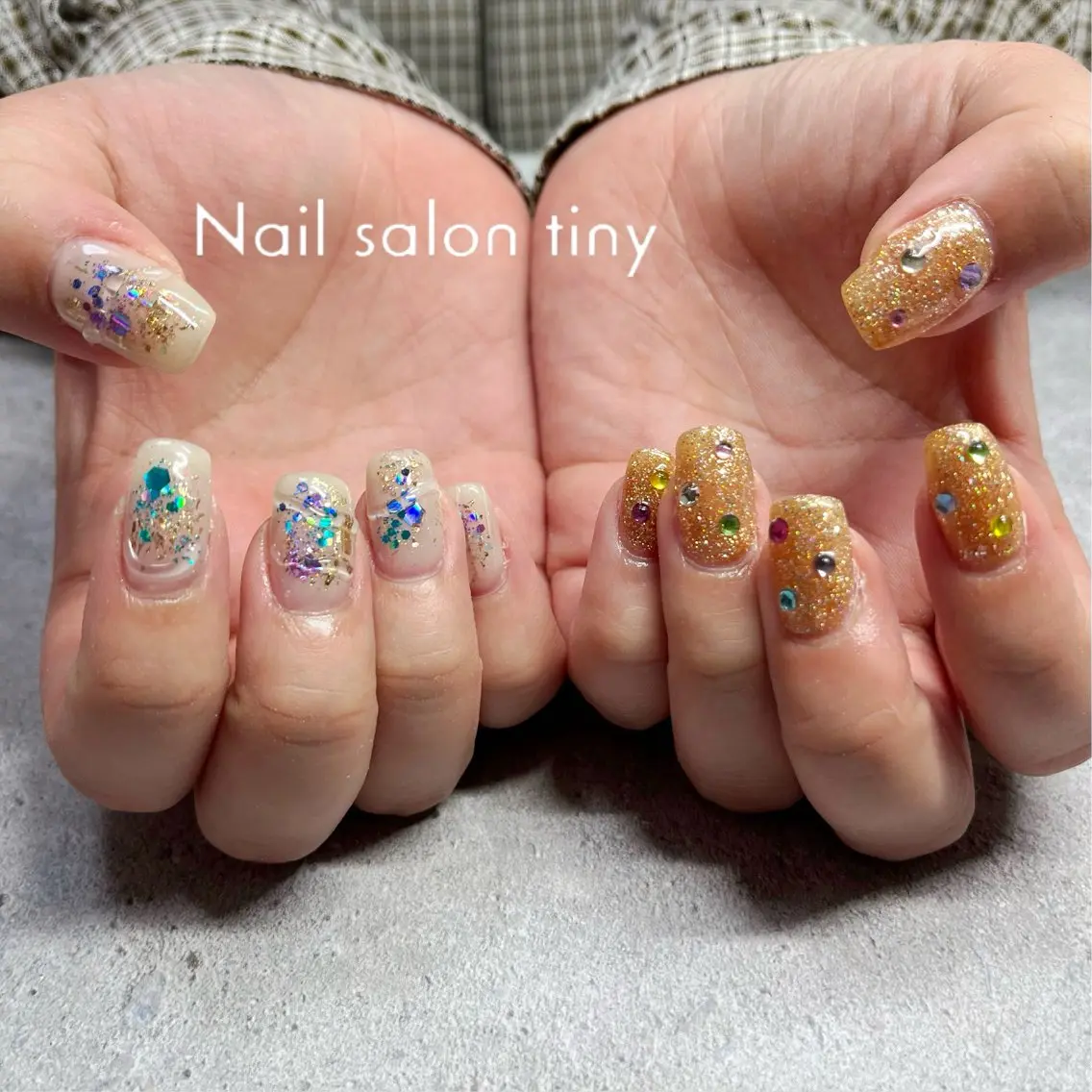 ネイル 持ち込み Nail salon tiny🩵のネイルデザイン
