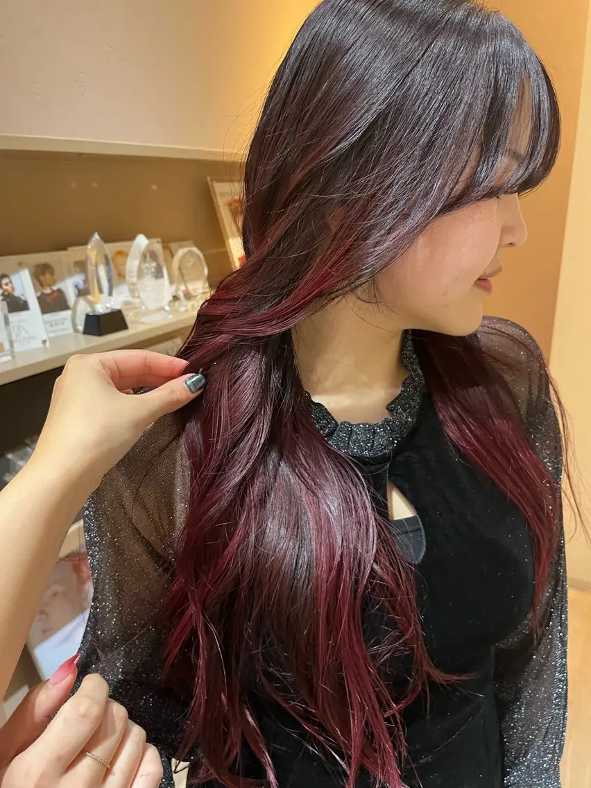 ロング カラー ramphy 柴原 夢奈のヘアスタイル