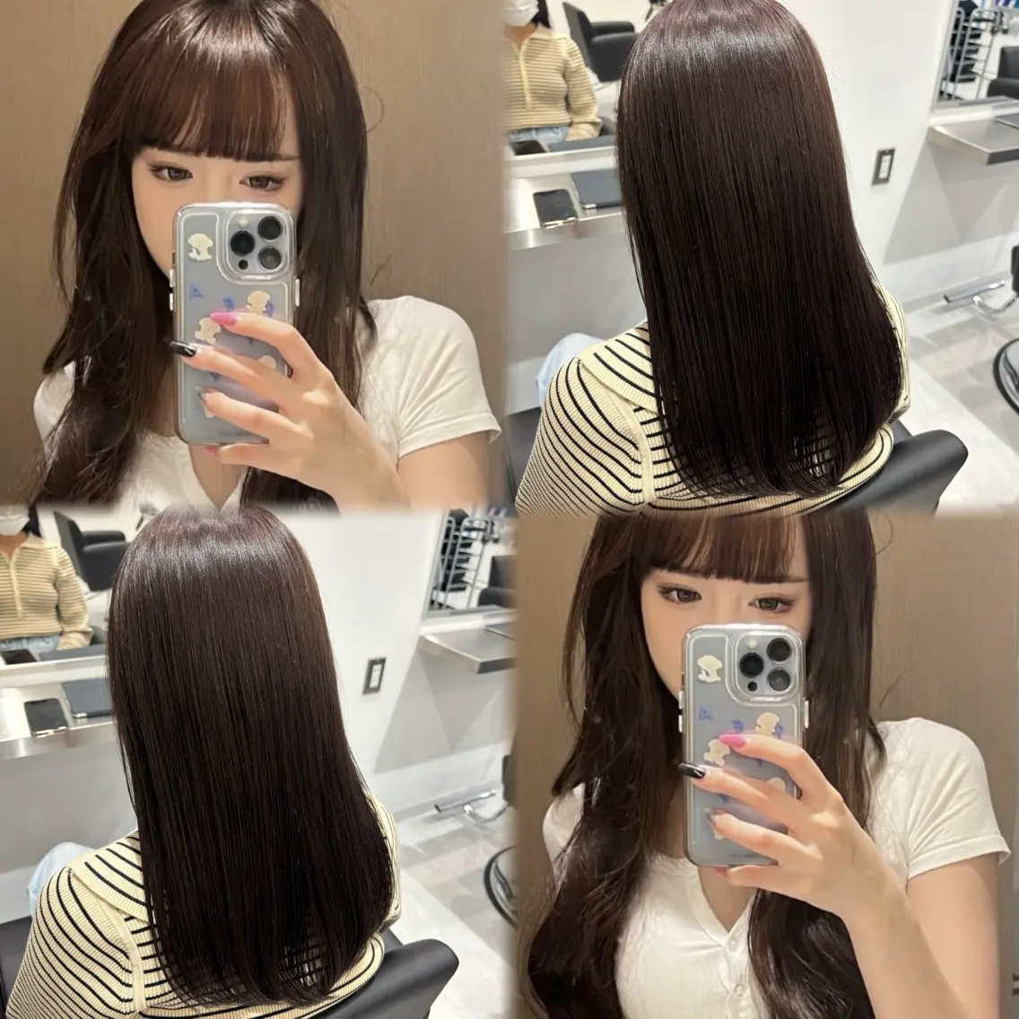 ロング カラー ベージュカラー ブリーチ ブラウンカラー ケアブリーチ カシス 🎀韓国ヘア× 透明感カラー🎀正源のヘアスタイル