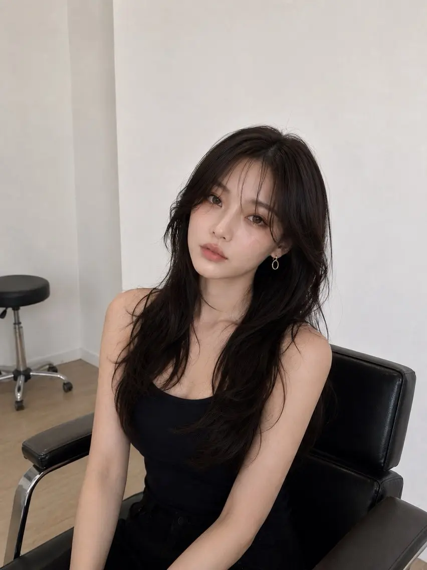 ロング カラー バレイヤージュ ブリーチ ケアブリーチ 透明感カラー ダブルカラー 顔まわりレイヤー× 韓国ヘアオタベシンヤのヘアスタイル