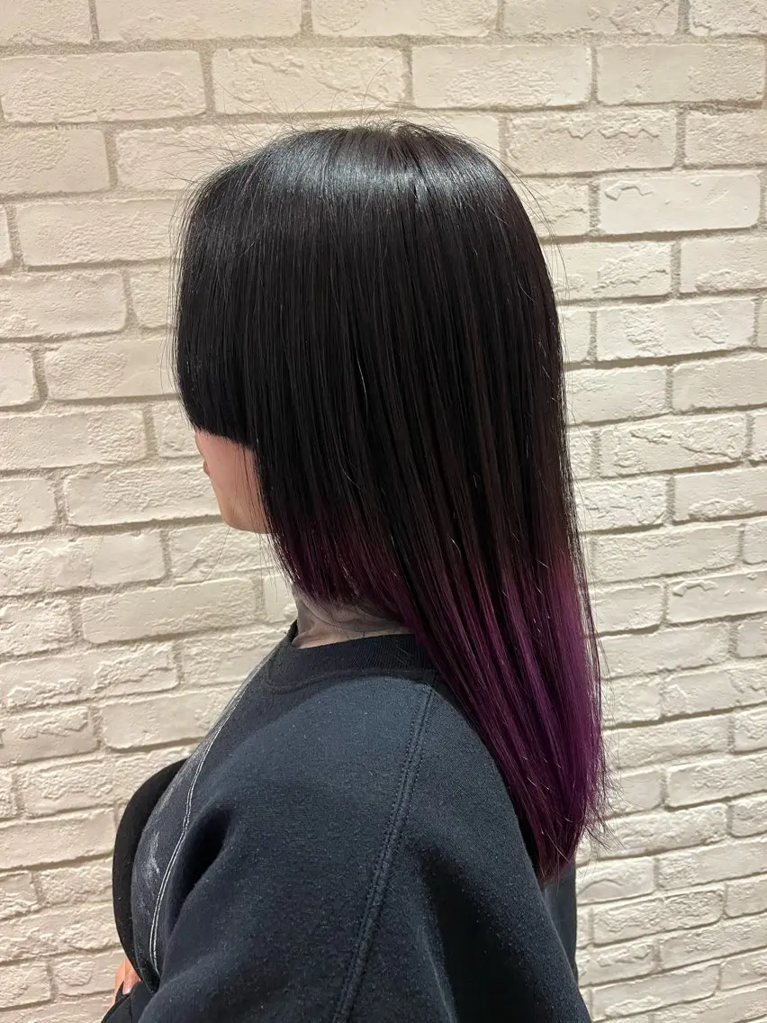 セミロング カラー グラデーションカラー preak 🖤mizuki🖤のヘアスタイル