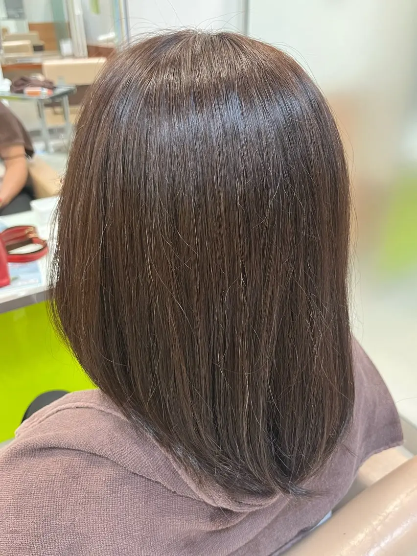 カラー ブラウンカラー ヘアカラー 根本 心愛のヘアスタイル