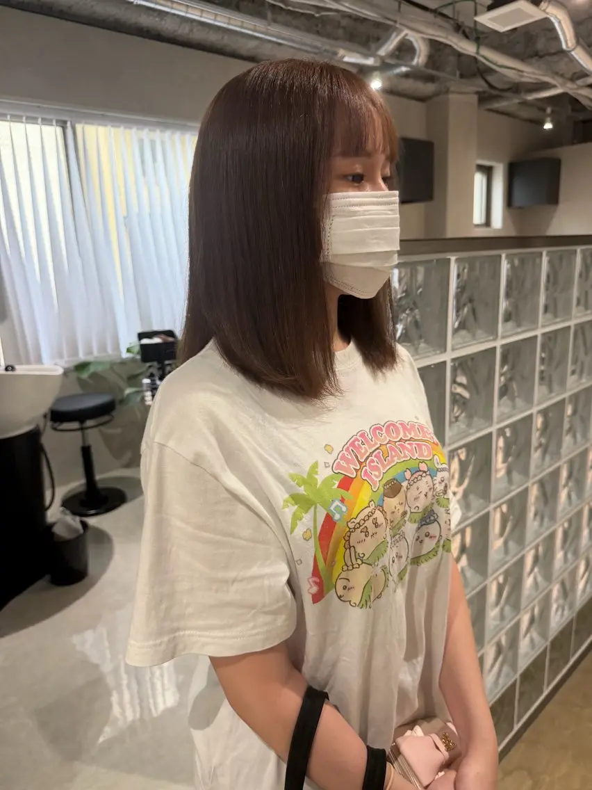 ミディアム hirano harukaのヘアスタイル