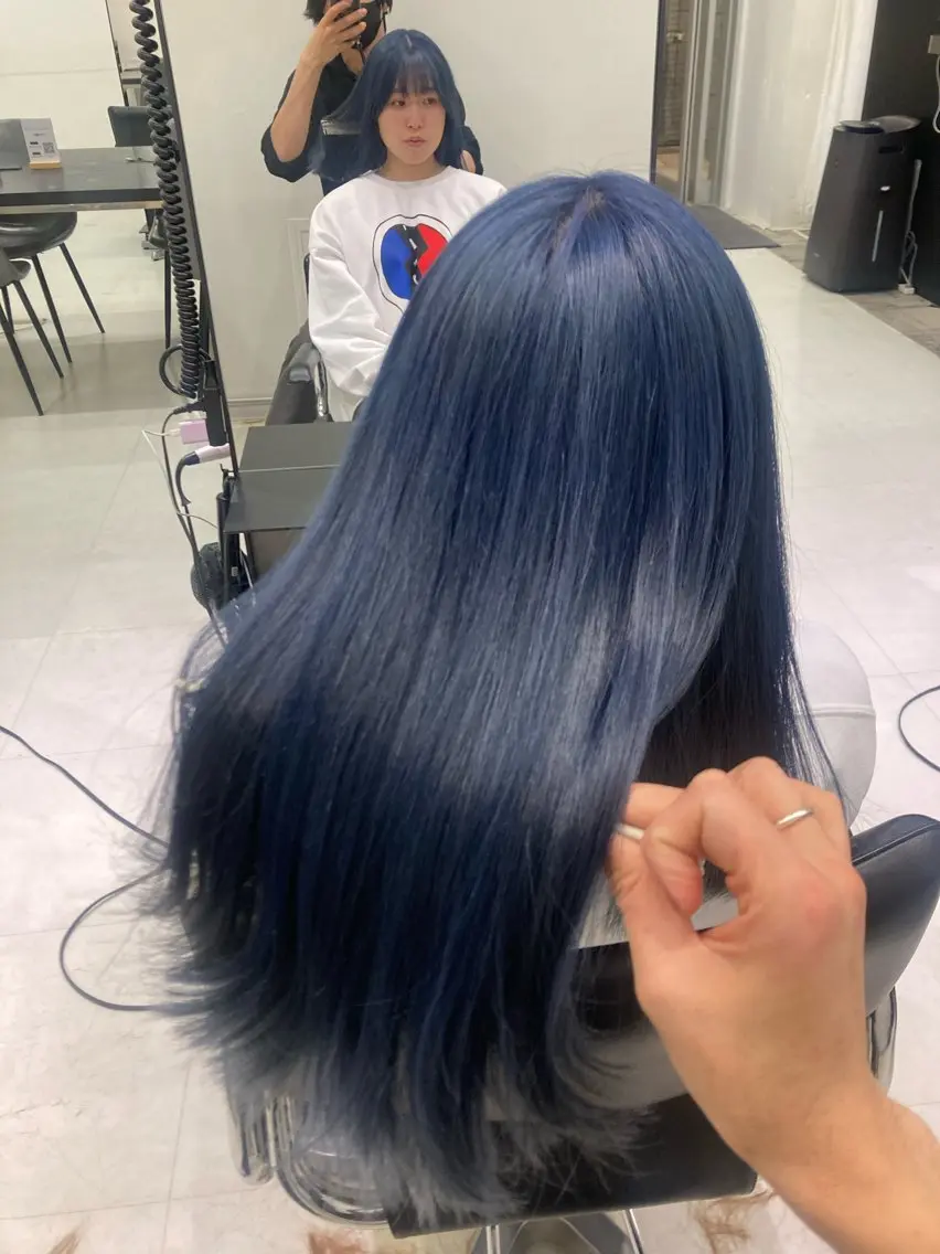 カラー カット ヘアカラー トリートメント ヘッドスパ 💖ブリーチなし透明 感💖ASAHIのヘアスタイル