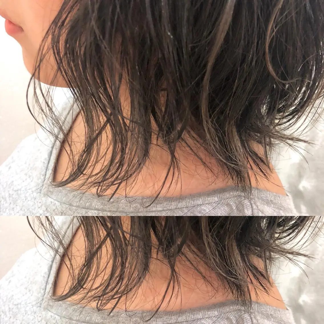 ミディアム カラー グレージュ ハイライトカラー シルバー シルバーグレージュ ハイライト ヘアカラー 松村 崇弘のヘアスタイル