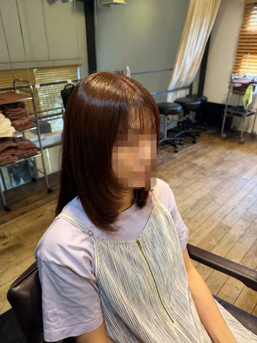 セミロング カラー カット ヘアカラー 瀬田/透明感カラー /山本 怜沙のヘアスタイル