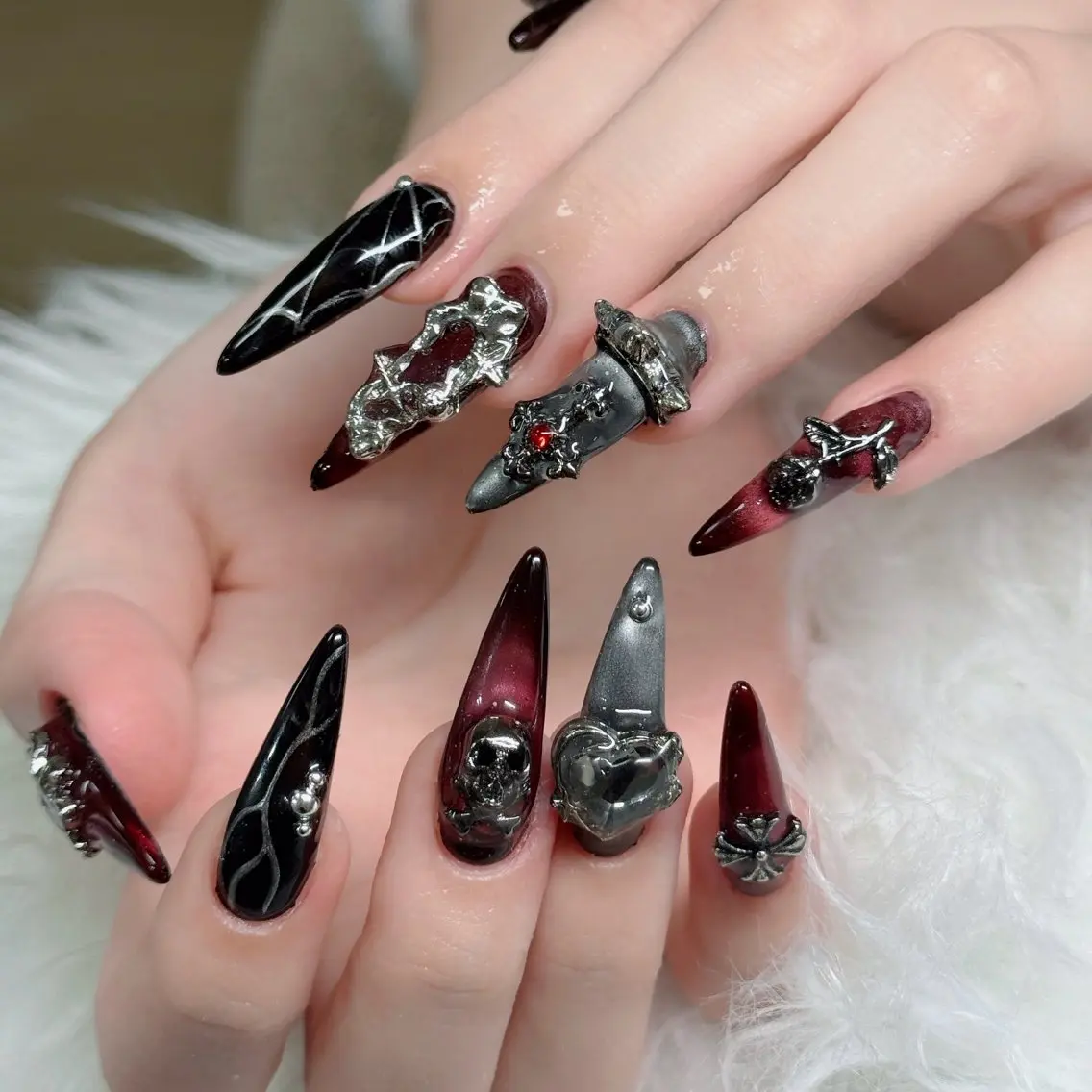 ネイル フットネイル フレンチネイル グラデーション 韓国ネイル ロングネイル ハンドネイル Hani Nail Salonのネイルデザイン