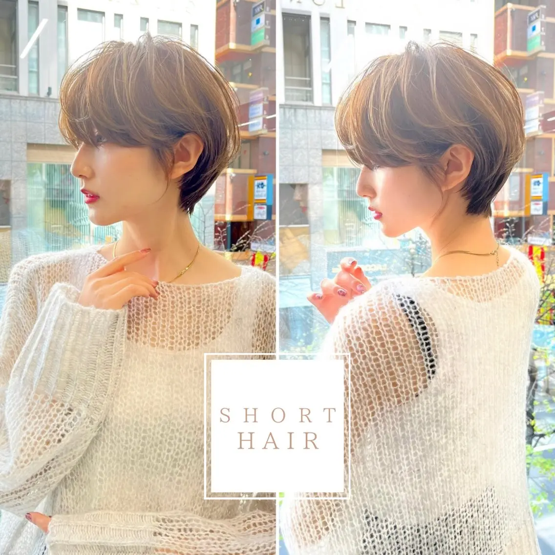 ショート カラー カット ヘアカラー トリートメント ワンカールレイヤー 顔周り☺︎shunのヘアスタイル
