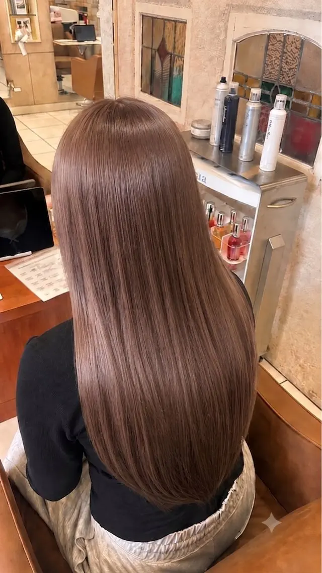 ロング カラー ヘアカラー 艶カラー  髪質改善 🍓苺奈のヘアスタイル