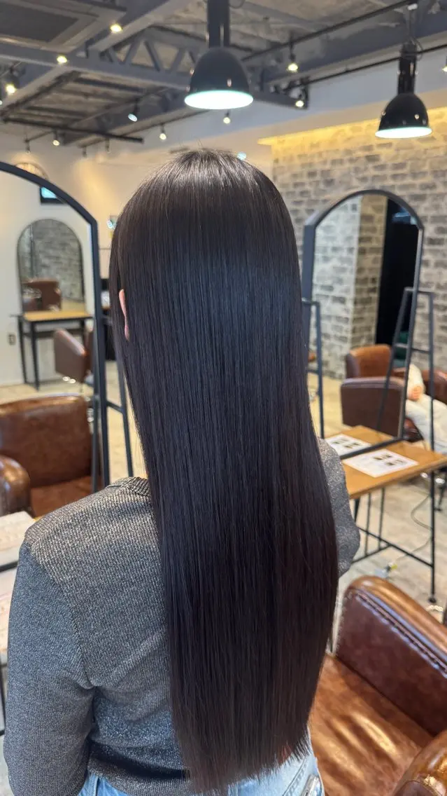 美髪矯正ストレートの写真