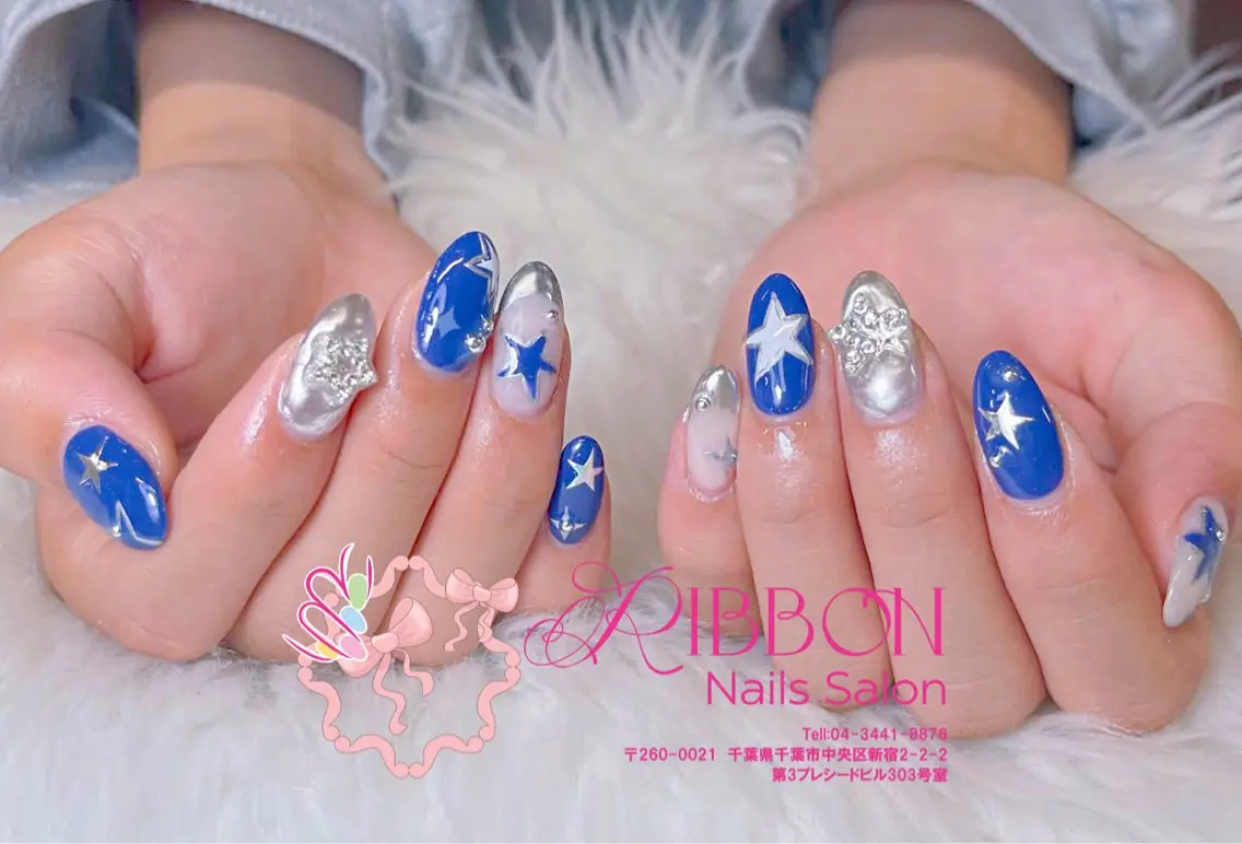 ネイル フットネイル フレンチネイル ジェルネイル マグネットネイル 持ち込み ハンドネイル Ribbonnail salonのネイルデザイン