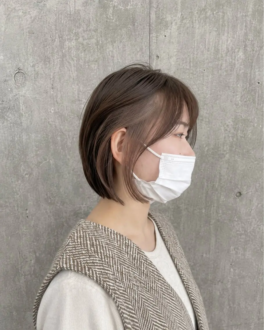ショート カラー グレージュ インナーカラー ヘアカラー トリートメント 萩原 凌✄のヘアスタイル
